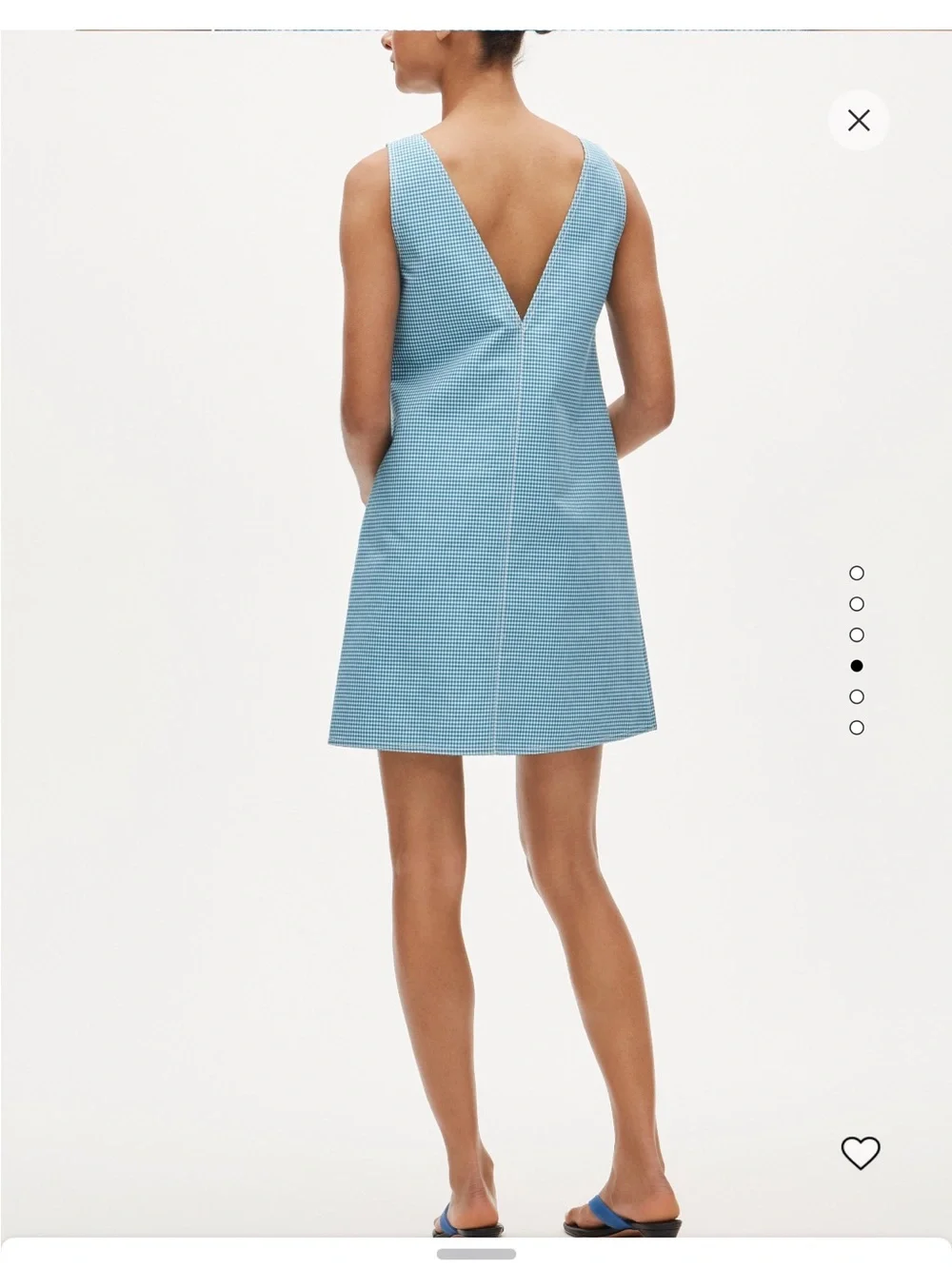 Light Blue Gingham Shift Dress